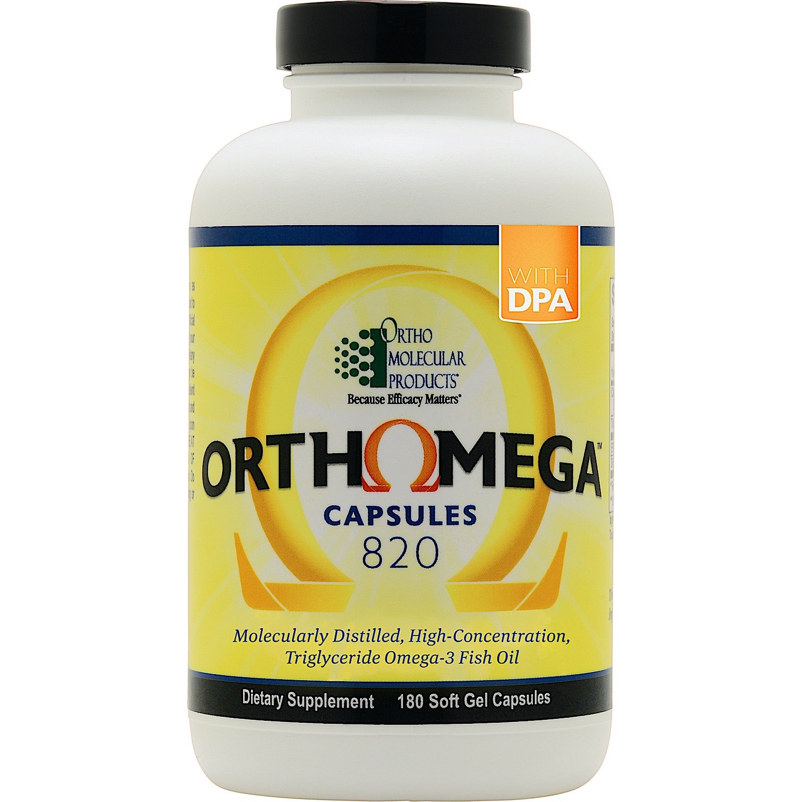 Ortho Molecular, Orthomega 820, 180 Softgels UPC 615033014407 | Hilife Vitamins